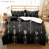 Boxtoday Black Sun Moon Star Bedding Set Bohemian Totem Line Duvet Cover Pillowcases Bedlinen Adults Bedclothes Twin Full Queen King Size