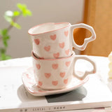 Boxtoday Creative INS Style Cute Coffee mug Tea Cup Hand Painted Love Heart Ceramics Milk Cups Coffee Cups For Home office Tableware Gift