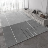 Boxtoday Light Grey Carpet Luxurious Geometric Stripes Living Room Carpets Large Size Decorative Rugs Comfortable Easy Clean Bedroom Rug