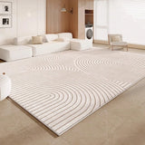 Boxtoday Cream Artistic Striped Carpet Luxury Beige Knot Rugs Line Decoration Living Room Carpets Comfortable Easy Clean Sofa Bedroom Rug