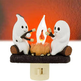 Boxtoday 2024 Halloween Decoration New Ghost Bonfire Night Light Eu Us Uk Plug Funny Cute Chost Design Lamp Home Halloween Decoration