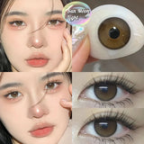 Boxtoday 1pair/2pcs Fashion Color Contact Lens Men Grey Natural Daily Student Lens Round Soft Lens Year Color Cosmetics Fast Shipping New