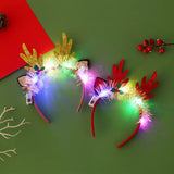 Boxtoday Christmas Hair Band Glowing Headband Xmas Tree Snowflake Hair Band Deer Horn Light Flashing Headwear Merry Christmas Gift