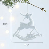 Boxtoday Acrylic Pendant Intricate Glitter Bow Hangings Elegant Snowflake for Window