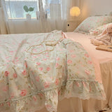 Boxtoday Summer Quilt   2024 New  Cotton Korean Ins Lace Fragmented Series  Air Condition Quilt High Quality Summer Blanket set