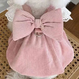 Boxtoday Small Dog winter clothes Princess Dress Pet Bowknot Skirt Autumn Winter Sweet Sweater Cat Fashion Warm Coat Puppy Yorkshire