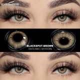 Boxtoday  1Pair/2Pcs Myopia Lenses Colored Contact Lenses with Prescription Lenses Natural Brown Eye Lens Gray Pupils Lens Yearly