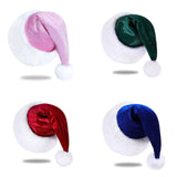 Boxtoday Soft Santa Hat Comfortable Velvet High-Grade Christmas Hat Festive Holiday Hat for Kids