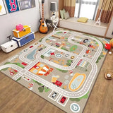 Boxtoday Children's Cartoon Game Carpet Home Decoration Mat Living Room Bedroom Bedside Carpets Cute Baby Crawling Washable Floor Mats