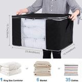 Boxtoday 6pcs/set Clothes Storage Bags Upgraded Foldable Fabric Storage Bags Storage Containers For Organizing Bedroom