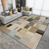 Boxtoday Modern Minimalist Rug Mediterranean Bedroom Living Room Carpet Geometric Printing Rugs Home Non-slip Mats Entry Porch Door Mat