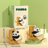 Boxtoday Big Panda Small Building Blocks, Educational Assembled Toys, Office Pen Holder Ornaments, DIY Gifts