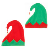 Boxtoday Plush Material Christmas Hat Festive Metal Bell Curled Peak Plush Hat Unisex Santa Hat For Costume Accessory