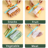 Boxtoday Plastic Bags with Zipper Reusable Fresh-keeping Bags Fruit Vegetable Grain Storage Organizers Kitchen Storage Organization