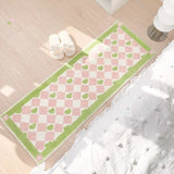 Boxtoday Cute Love Carpets Green Plaid Flower Rugs Girls Room Decorative Rug Bedroom Bedside Carpets Comfortable Soft Sofa Corridor Mat