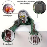 Boxtoday Halloween Decor Crawling Ghost Electric Scary Crawling Spirit Horror Voice Control Bloody Ghost Zombie Props Haunted House Yard