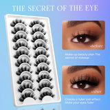 Boxtoday 5/10 pairs 3D Mink Lashes Faux Mink Fluffy Lash Soft Full Thick Wispy Eyelash Dramatic False Eyelashes Makeup