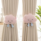 Boxtoday 2 Pcs/Set Cartoon Curtain Tieback Curtain Clip Holders Kawaii Tieback Buckle Clips Tie Back Curtain Accessories Home Decor