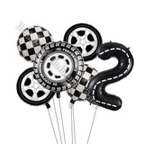 Boxtoday 5/9pcs Race Car Theme Balloon Set With 30inch Number Balloon Wheel Checkered Foil Globos Kids Boys Birthday Party Decor Supplies