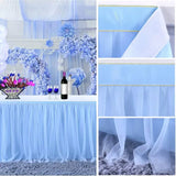 Boxtoday 6/9/14FT Table Skirts Birthday Tulle Table Skirting Wedding Party Tutu Tulle Table Skirt Baby Shower Wedding Party Home Decor