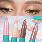 Boxtoday Highlighter Eyeshadow Pencil Waterproof Glitter Matte Nude Eye Shadow Makeup Pigment Pearlescent Lying Silkworm Eyeshadow Pen