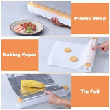 Boxtoday Food Cling Film Dispenser Plastic Wrap New Dispenser Cutter Aluminum Foil Slider Stretch Film Cutter Kitchen Accessories