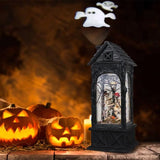 Boxtoday Halloween Ghost Projection Snow Globe Lantern with 6-Hour Timer, Battery Operated for Spooky Halloween Festival Party