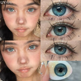 Boxtoday  NEW Korean Style Colored Eye Contacts  with Degree Myopia Green y2k Color Lenses Cosmetics Blue Big Eyes Lens Brown Pupils