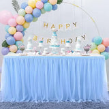 Boxtoday 6/9/14FT Table Skirts Birthday Tulle Table Skirting Wedding Party Tutu Tulle Table Skirt Baby Shower Wedding Party Home Decor