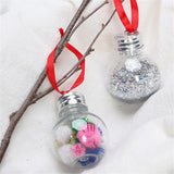 Boxtoday Christmas Fillable Wine Tree Ornaments Light Bulbs Bells Christmas Tree Shape Plastic Transparent Balls Home Party Decorations