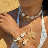 Boxtoday Bohemia Shell Starfish Pendant Necklace  for Women Sand Beach Measle  Bracelet Set Jewelry Party Girls 鑺嵏姊拌姊拌阿瑜滄 25134