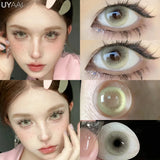 Boxtoday  NEW Korean Style Colored Eye Contacts  with Degree Myopia Green y2k Color Lenses Cosmetics Blue Big Eyes Lens Brown Pupils