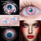 Boxtoday 1Pair Anime Color Contact Lenses for Eyes Yearly Red Lenses Black White Lenses Halloween Eye Lens Cosplay Eye Contacts