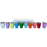 Boxtoday 6Pcs/SET Mini 3oz Sublimation Blanks Stainless Steel Tumbler 6 Colors Liqueur Glass Wine Tumbler Children Kids Cup with Straw