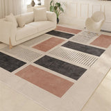 Boxtoday Modern Geometric Living Room Decoration Carpet, Bedroom, Bedside, Soft, Non-Slip, Leisure, Study, Cloakroom, Large Area Rug