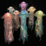 Boxtoday 22*55cm Colorful Jellyfish lantern Ocean Animals Happy Under The Sea Theme Birthday Party Decor Jellyfish lantern Photo Props