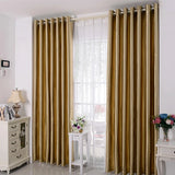 Boxtoday Deluxe Curtains for Living Dining Room Bedroom Gold Semi-Obscure Gold Lining