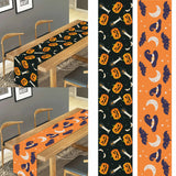 Boxtoday Halloween Pumpkin Ghost Castle Table Runner Happy Halloween Party Decorations For Home Kitchen Dining Spider Web BOO Table Flag