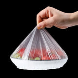 Boxtoday 38/42cm 100pcs Disposable Food Cover Plastic Saran Wrap Disposable Bowel Cover Vegetable Food Storage Bag Thickened Plastic Bags