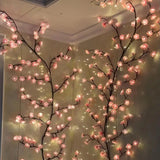 Boxtoday Cherry Blossom LED Lights 96LEDs 8 Modes USB Powered DIY Home Decor Lamp Party Wedding Christmas Festival Home Festive Decor