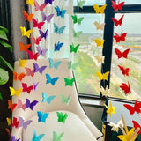 Boxtoday 2/5 Strings Paper Butterfly Garland Hanging Wedding Fairy Birthday Party Decoration Butterflies DIY Banner Baby Shower Suppie