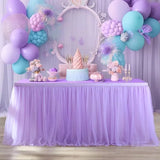 Boxtoday 6/9/14FT Table Skirts Birthday Tulle Table Skirting Wedding Party Tutu Tulle Table Skirt Baby Shower Wedding Party Home Decor