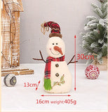 Boxtoday 48cm -75cm Printed Fabric Plush Scalable Snowman Doll Christmas Family Party Decorative Ornaments Happy 2024 New Year