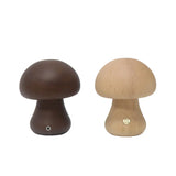 Boxtoday INS LED Night Light With Touch Switch Wooden Cute Mushroom Bedside Table Lamp For Bedroom Childrens Room Sleeping Night Lamps