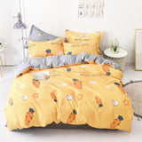 Boxtoday Ins Pink Strawberry Cute Cartoon Fruit Bedding Set Duvet Cover Soft Queen King Size Flat Bed Sheet Quilt Cover Pillowcase Kawaii