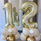 Boxtoday 40 Inch Number Balloons Champagne Gold Large Helium Foil Balloons for Anniversary Birthday Graduation Festival Party Decorations