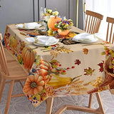 Boxtoday Tablecloth For Thanksgiving Party Waterproof Oilproof Tablecloth Household Rectangular Tablecloth Kitchen Dining Table Decor