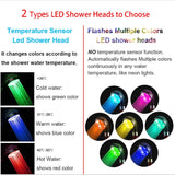 Boxtoday LED Digital Temperature Display Shower Head Temperature Control Colorful Fan Spray Nozzle High Pressure Rainfall Bathroom Shower