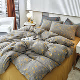 Boxtoday Cotton Soft Bedding Set Stripe Printing Duvet Cover with Pillow Case Flowers Quilt Cover Pillowcases Sets