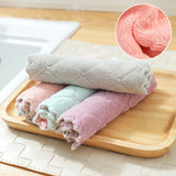 Boxtoday 5/10PC Kitchen Accessories Super Absorbent Microfiber Dish Cloth Tableware Household Cleaning Towel Kitchen Tools Gadget ALI253